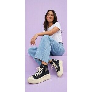 CONVERSE Chuck Taylor All Star Move Platform Tiny Tattoos Sz 6 NEW